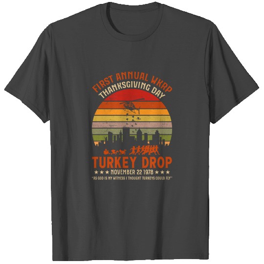 Funny Thanksgiving WKRP Turkey Drop T Shirts