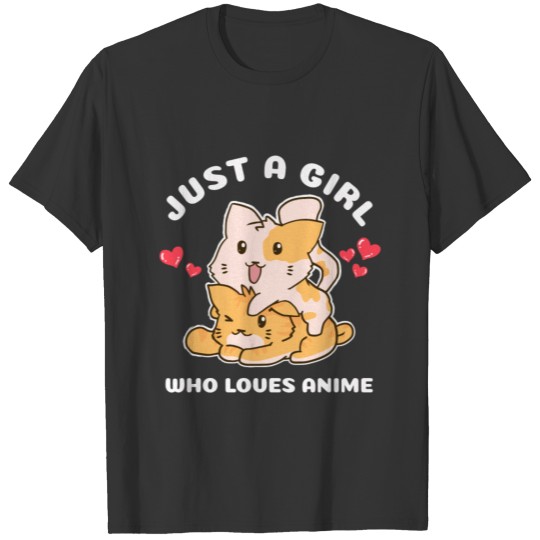 Kawaii Cat Neko Anime T Shirts