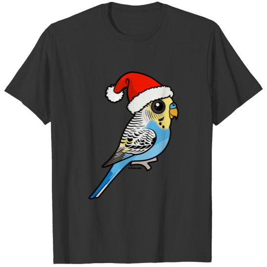 Cute Cartoon Budgie Santa Claus Christmas Festive T Shirts
