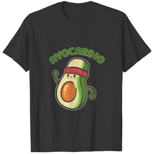 Funny Avocado Fitness Gym Avocardio Women T-shirt