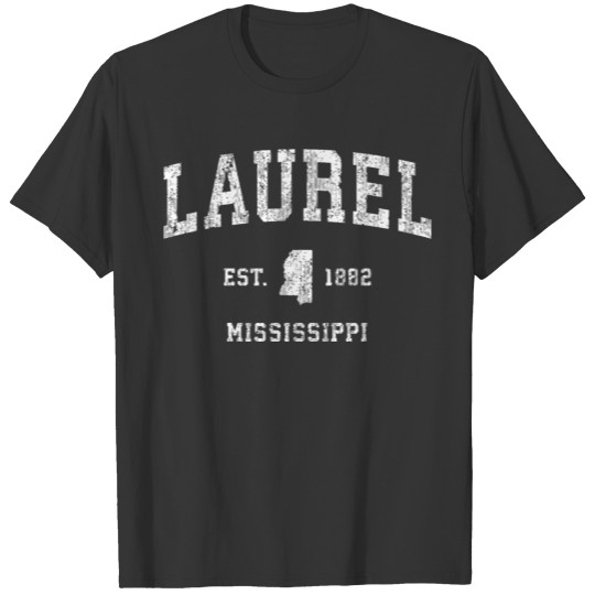 Laurel Mississippi Ms Vintage Athletic Sports Desi T Shirts