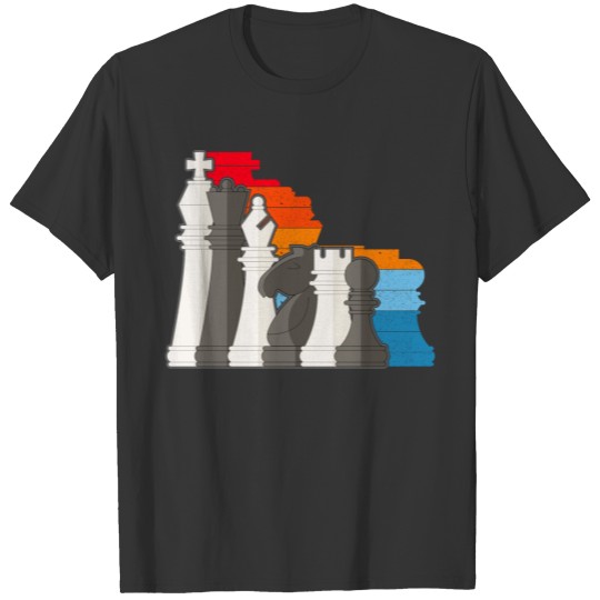 Chess Pieces King Queen Rook Bishop Knight Pawn T-shirt