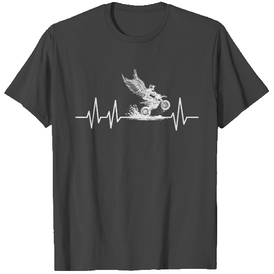Dirt Bike HeartBeat Motocross Rider Motorbike T Shirts
