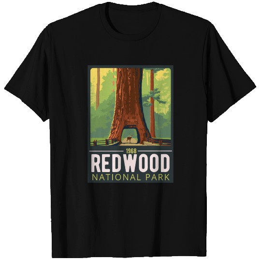 Redwood NATIONAL PARK SINCE 1968 T Shirts