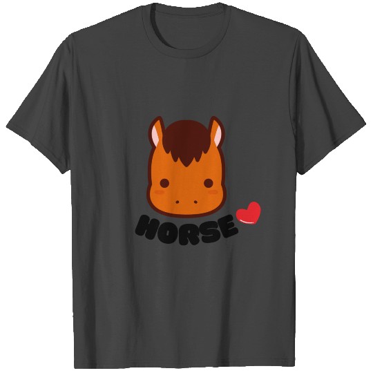 Kawaii Horse Head T Shirts