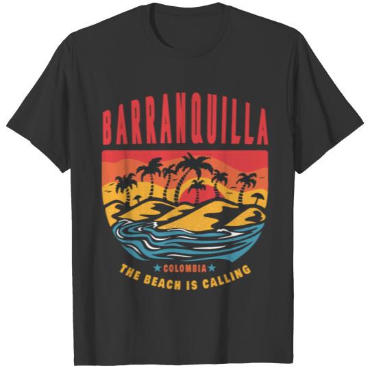 Barranquilla Colombia design with palm trees T-shirt
