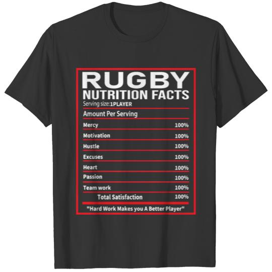 Rugby Nutrition Facts - Rugby Player Lover Gift T-shirt