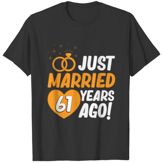61st Wedding Anniversary Gift for 61 Years Couple T-shirt