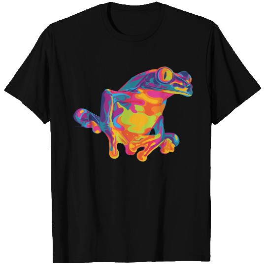 Fun Rainbow Tree Frog Art T Shirts