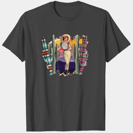 Cowgirl And Cactus T Shirts