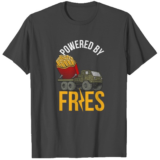 Powered By Fries Funny French Fries Gift T Shirts
