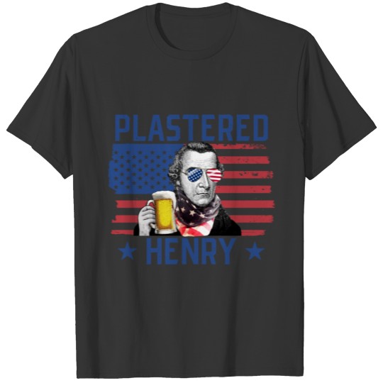 Plastered Henry American Flag Patrick Henry T-shirt