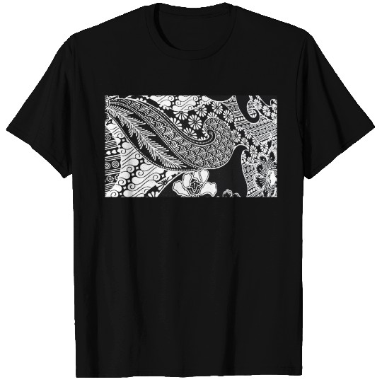 Paisley BATIK Style Bali Flowers T Shirts