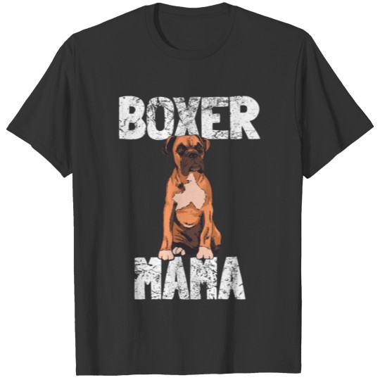 Cute Boxer Dog Mama Clolorful Vintage T Shirts