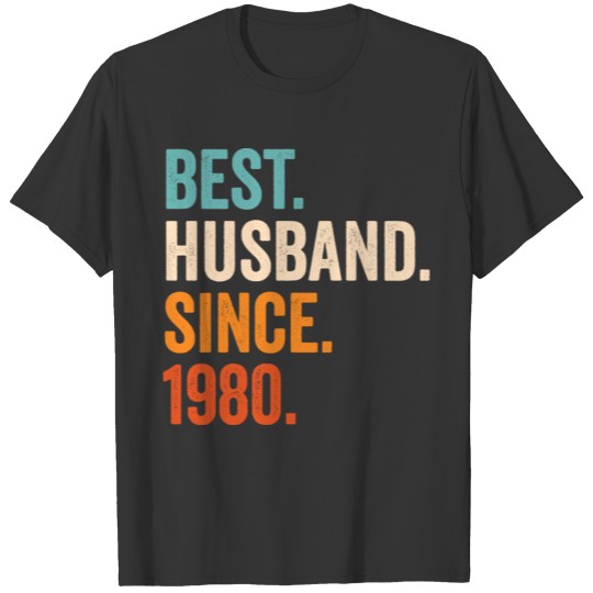 Best Husband Since 1980 | 41st wedding anniversary T-shirt