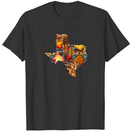 Happy Fall Texas Map T-shirt