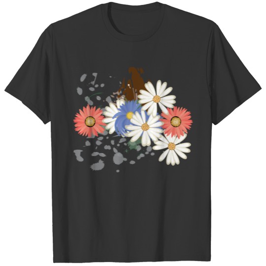 floral abstract design T-shirt