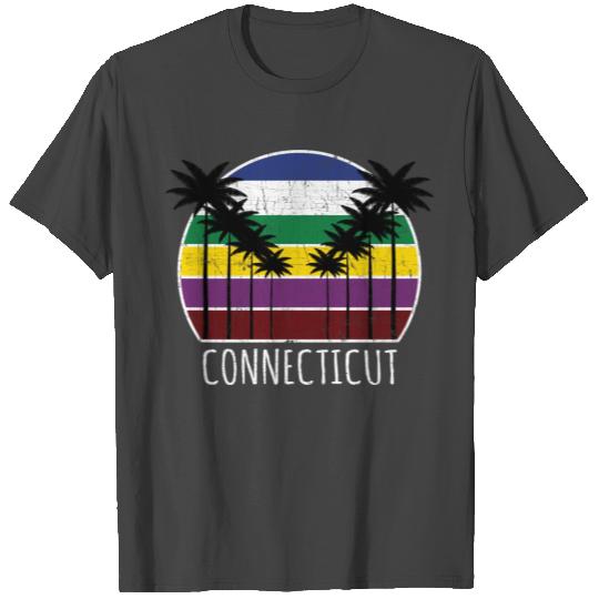 Beach Lover - Retro Connecticut Summer Distressed T Shirts