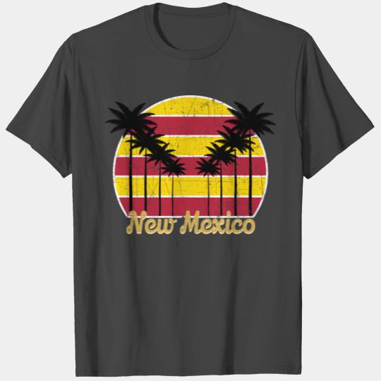 Palm Tree Grunge New Mexico - Beach Sunset T Shirts