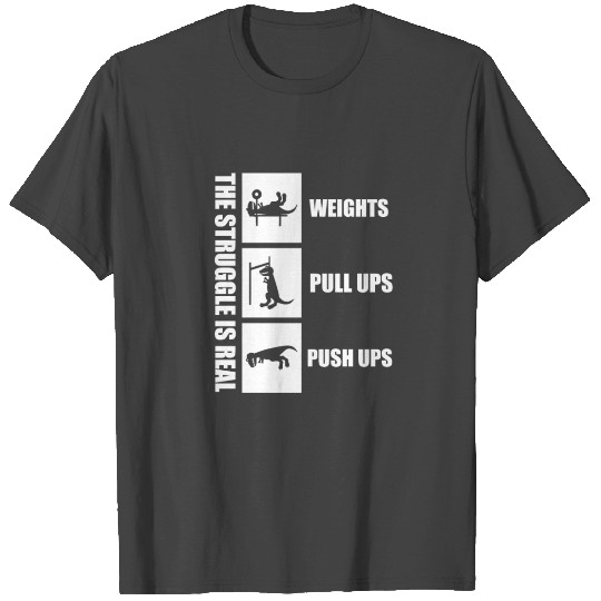 T Rex gym workout Gymnastic T Shirts