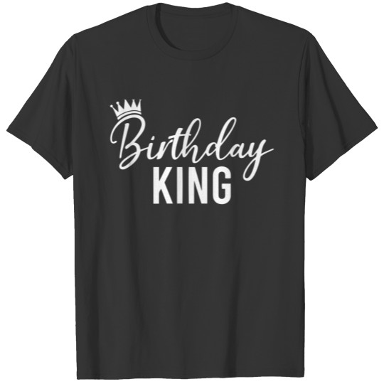 Birthday King Golden Crown T-shirt