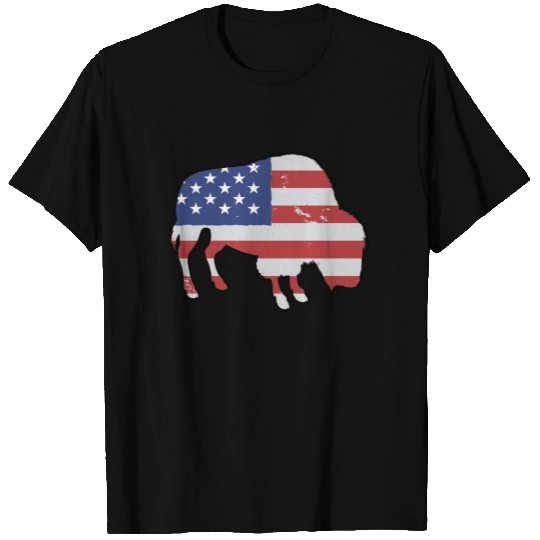 All american Buffalo - USA Animals T Shirts