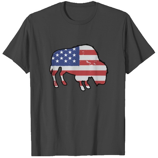 All american Buffalo - USA Animals T Shirts