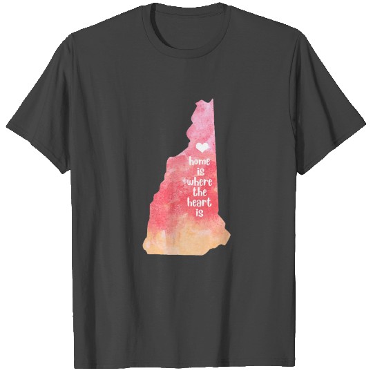 New Hampshire USA Map watercolor T Shirts