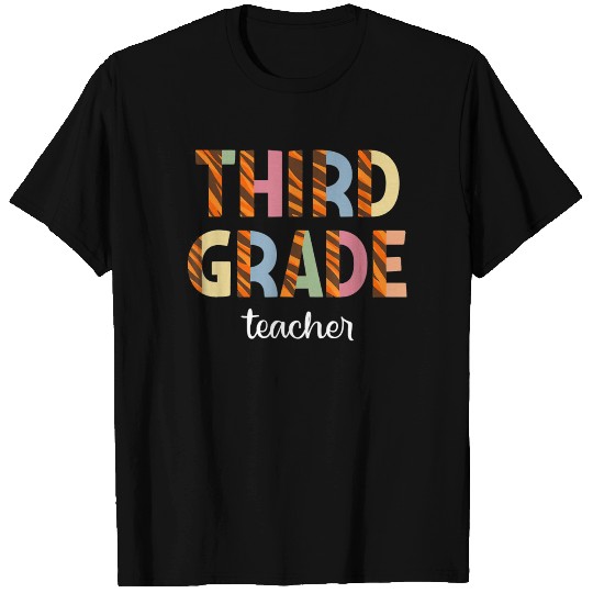 Tiger Lion Print I 3rd Third Grade Teacher T Shirts