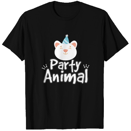 Party Animal Cuddling Bear With Party Hat T Shirts