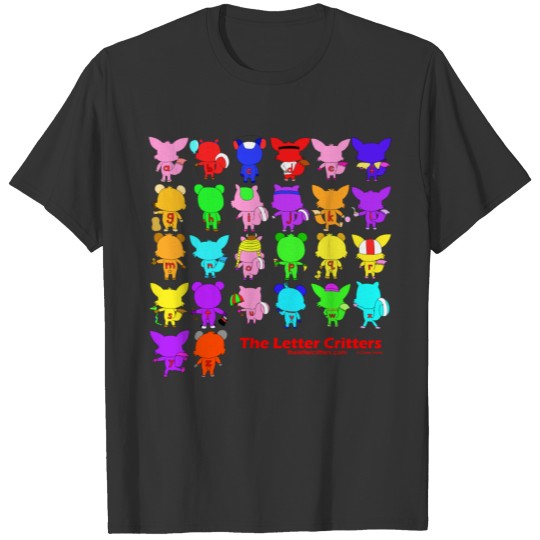 Lowercase Letter Critters T-shirt