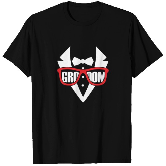 Groom Wedding Married Cool Men Suit Marriage T Shirts
