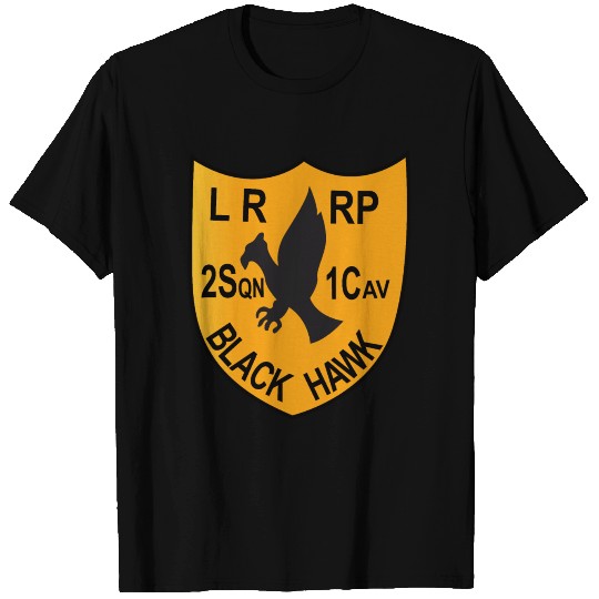 Army 2nd Squadron 1st Cav Regt LRRP Black Hawk T Shirts