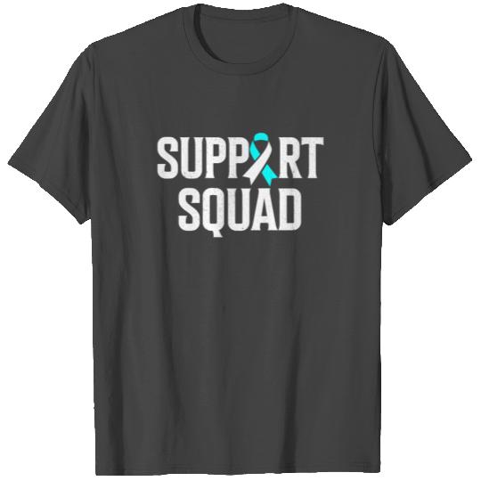 Cervical Cancer Warrior Support Squad T Shirts