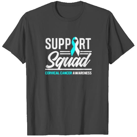 Cervical Cancer Warrior Support Squad T Shirts