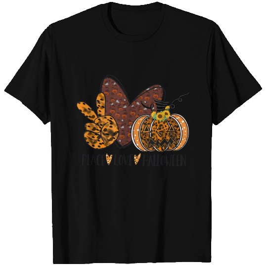 Peace love Halloween T Shirts