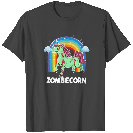 Zombie Unicorn Rainbow Halloween Costume T Shirts