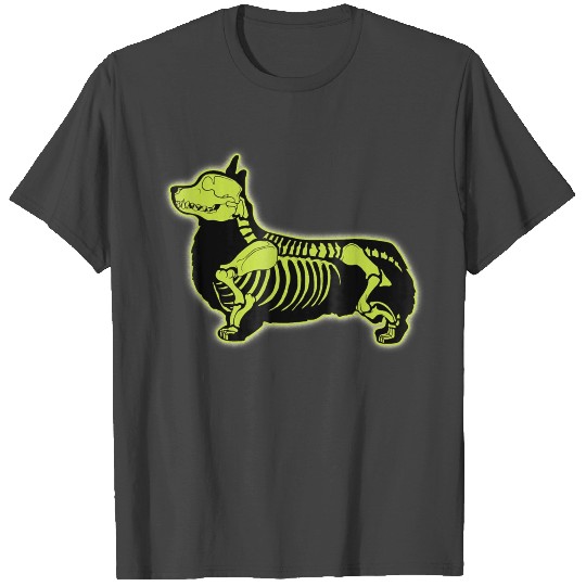 corgi skeleton t halloween men funny dog skull T Shirts