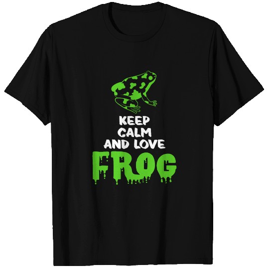 Keep calm and love frogs frog gifts T Shirts