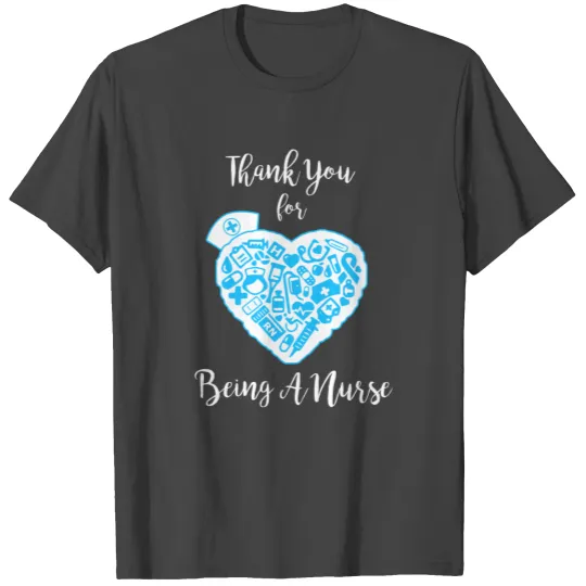 Heart Nurse RN ER CDN ICU Nursing Student Doctor T Shirts