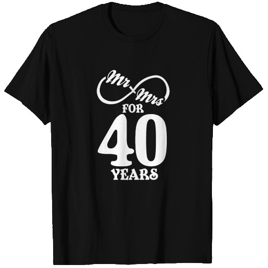 Mr. & Mrs for 40 Year 40th Wedding Anniversary T Shirts
