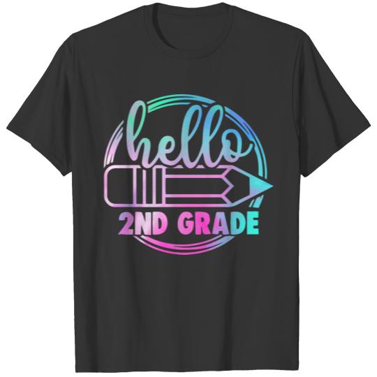 Hello 2nd Grade Teachers Tie Dye Back To School T-shirt