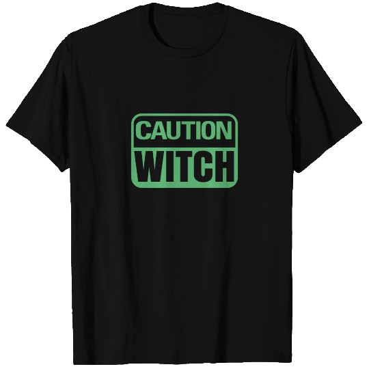 Caution Witch Wizard Witches Witchcraft Broom T Shirts