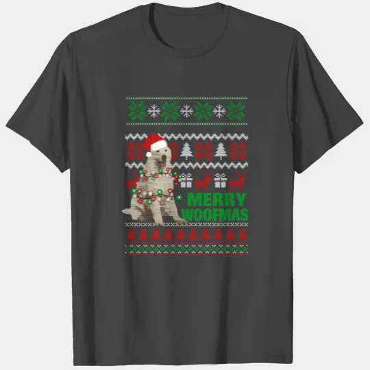 Great Pyrenees For Merry Woofmas Ugly Christmas Sw T Shirts
