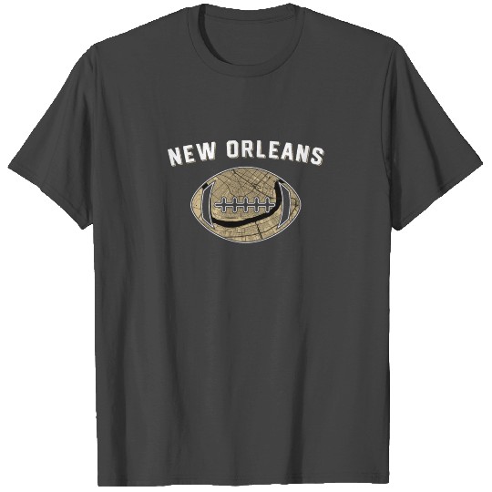 New Orleans Football City Home Map T Shirts