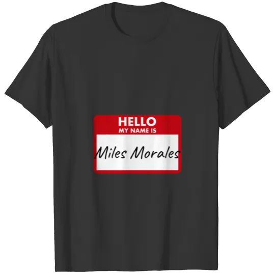 hello my name is Miles Morales sticker T Shirts