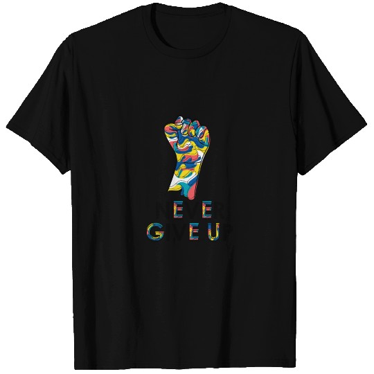 desi design never give up T Shirts