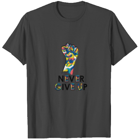 desi design never give up T Shirts