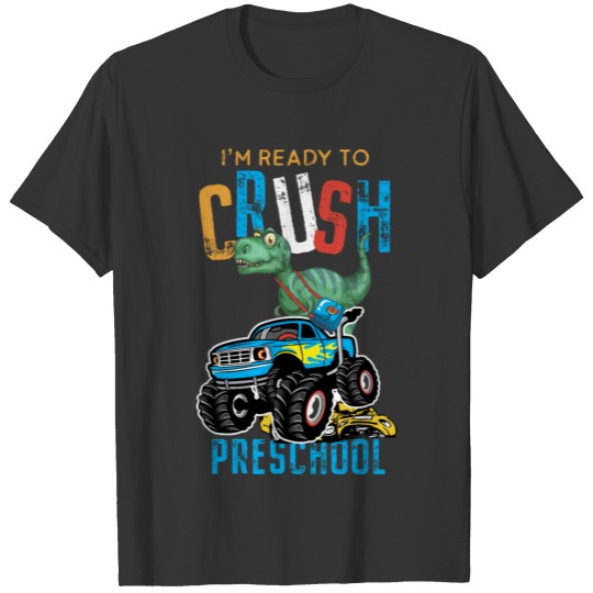 Welcome Back To School Dinosaur Dino Truck Prescho T Shirts