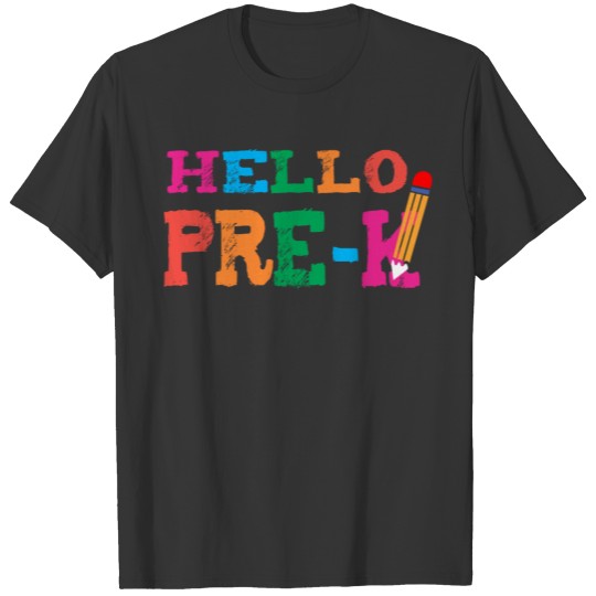 Welcome Back To School Cute Hello Pre-K T-shirt
